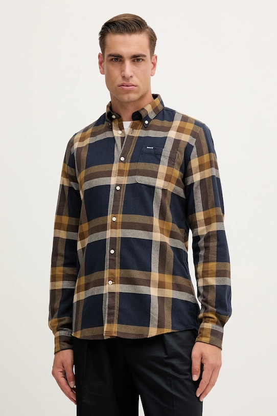 

Хлопковая рубашка FOLLEY Barbour, темно-синий