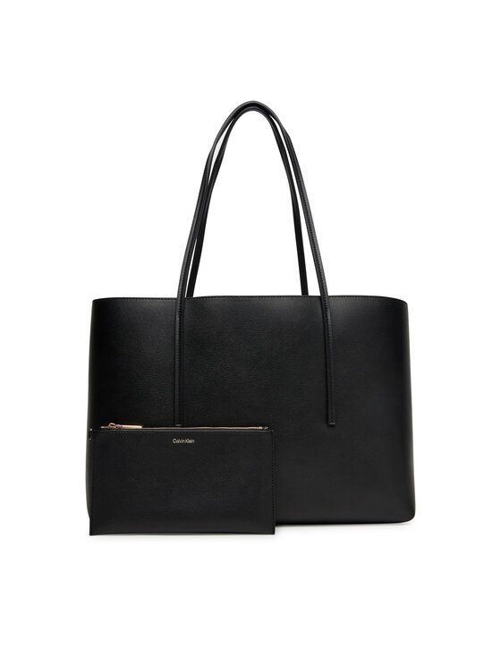 

Женская сумка Foil Logo Tote W/Pouch LV04F3274G Calvin Klein, чёрный