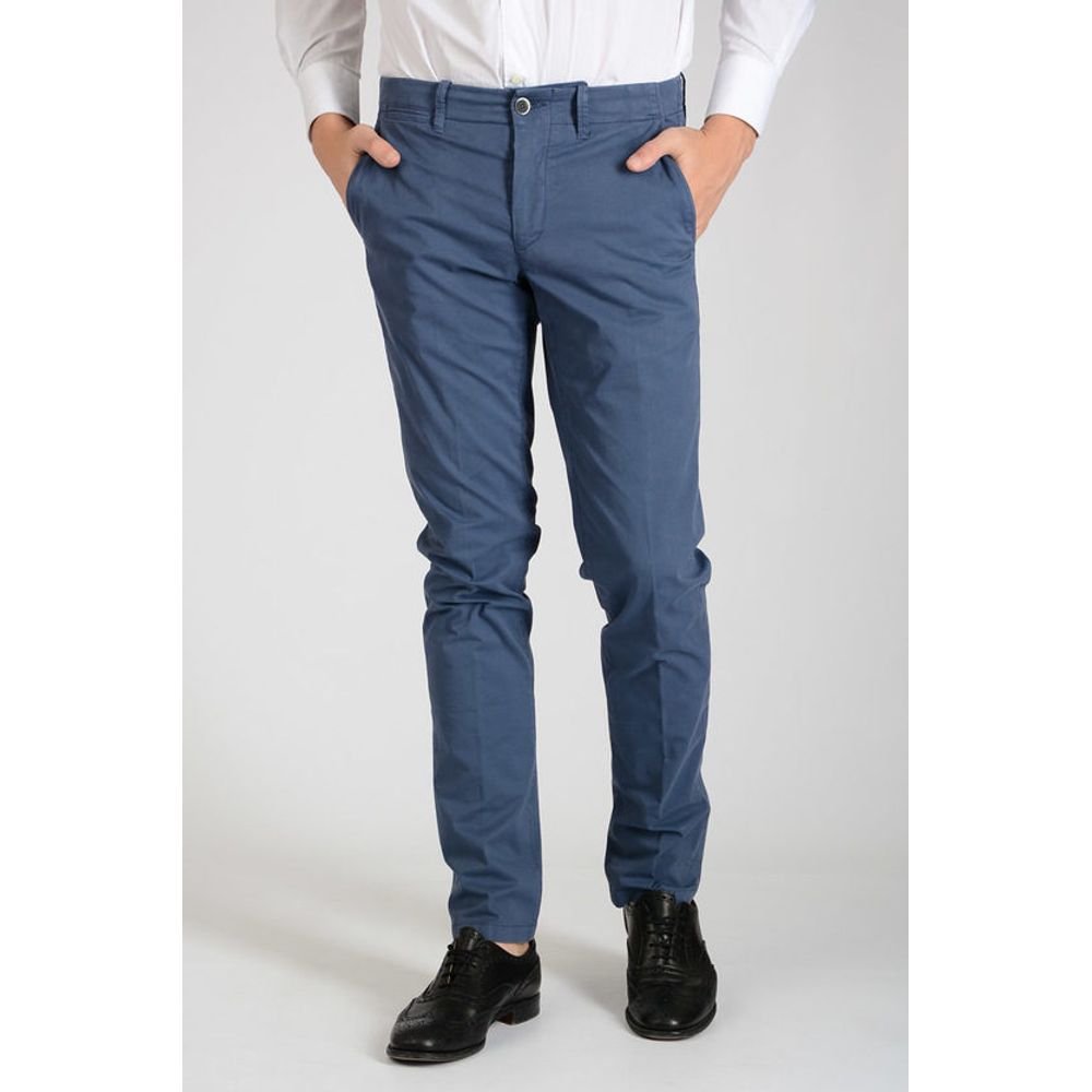 

Синие хлопковые брюки Corneliani, Blue