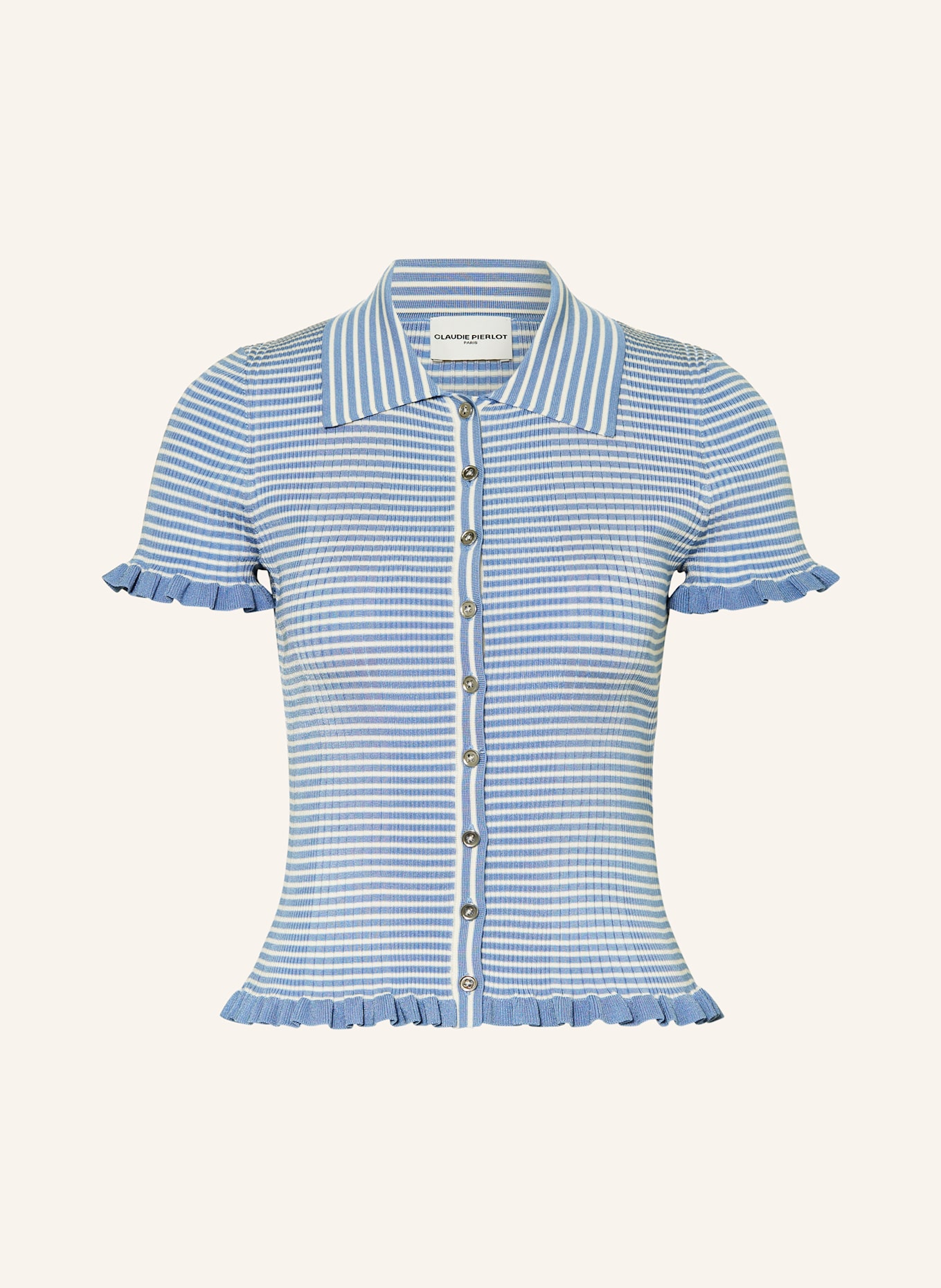 

Вязаная блузка с оборками Claudie Pierlot, мультиколор