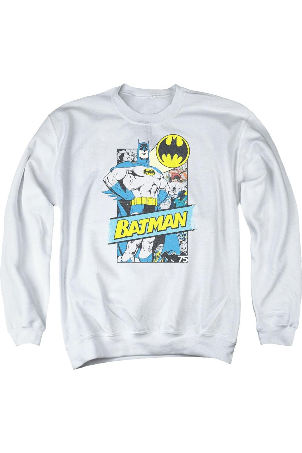 

Толстовка с круглым вырезом для взрослых Batman Out Of The Pages Gildan, белый