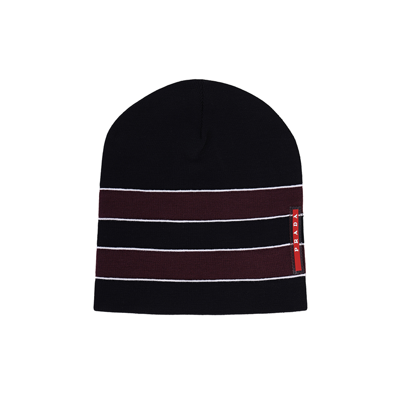 

PRADA Мужская шапка бини, Black