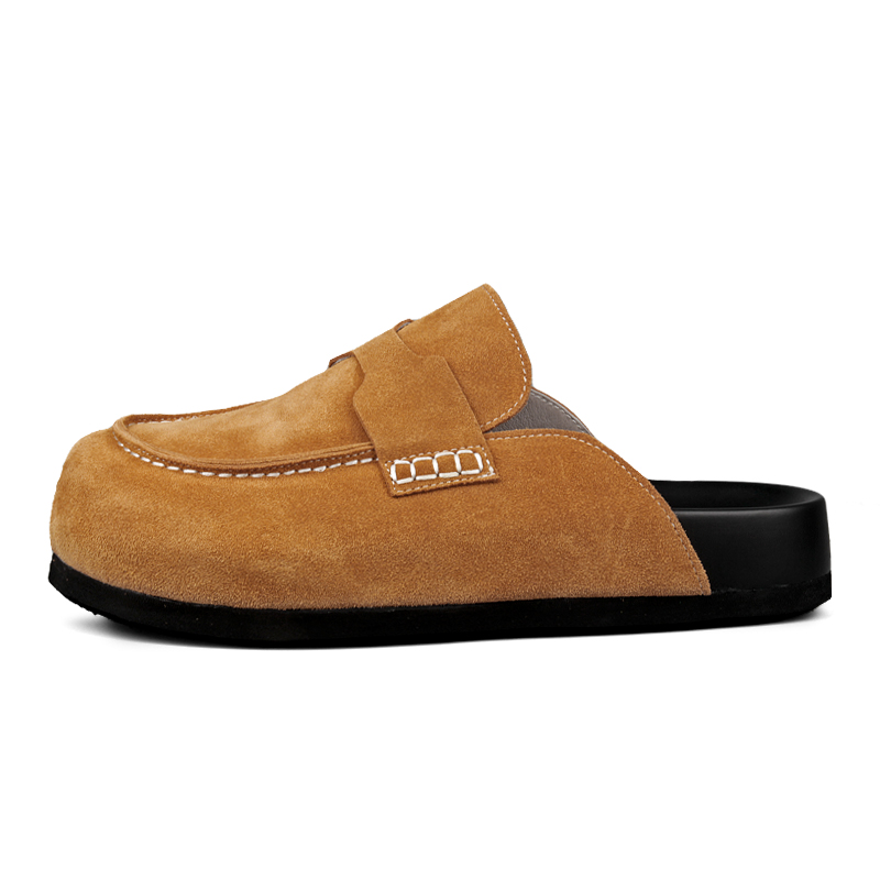 

LOHAN·SIR Унисекс противоскользящие устойчивые к истиранию и запаху тапочки с закрытым носком коричневые, цвет Brown