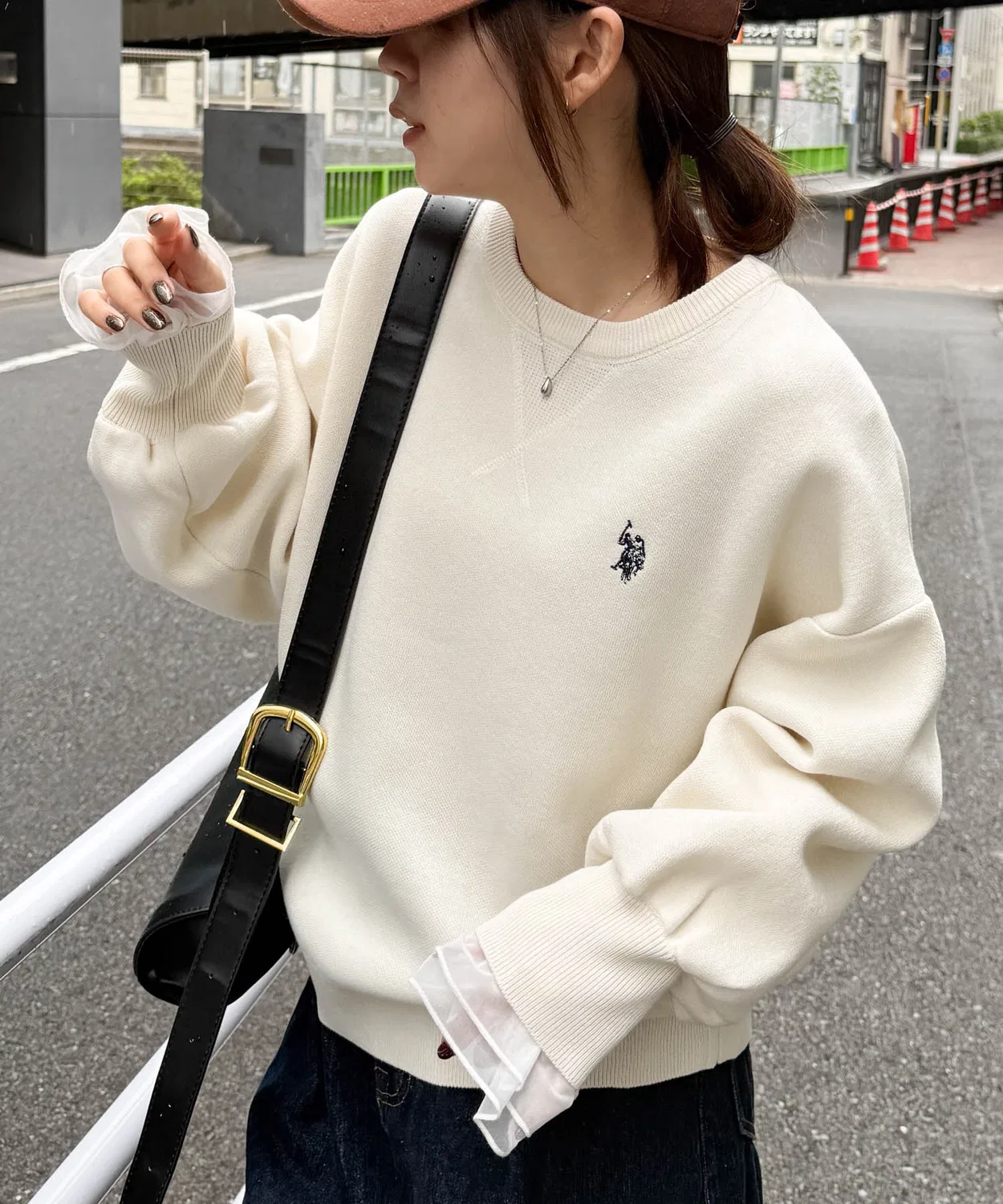 Свитшот U.S. POLO ASSN. с вышивкой логотипа, серый — фото 3