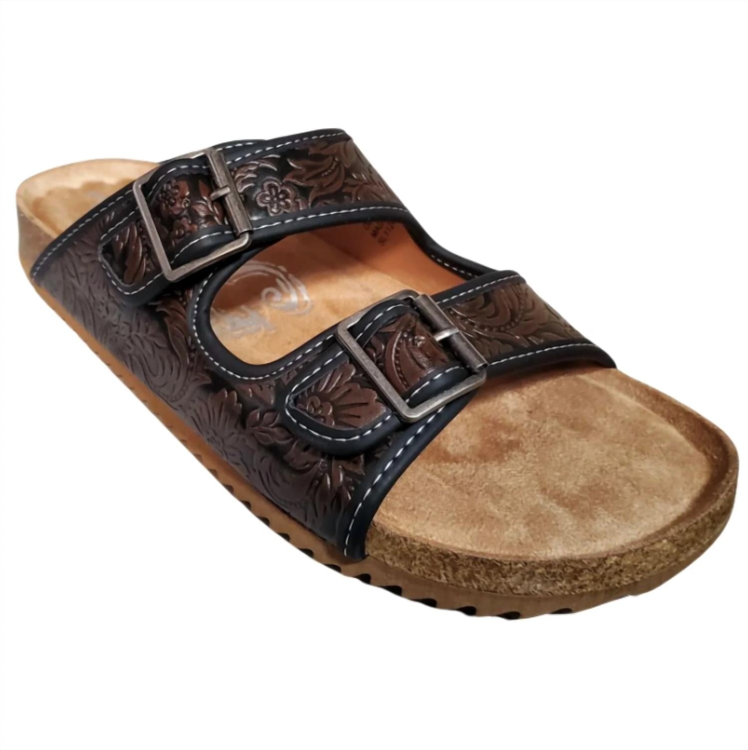 Women's Berry Slide Sandals In Black/ Chocolate Very G — фото 3