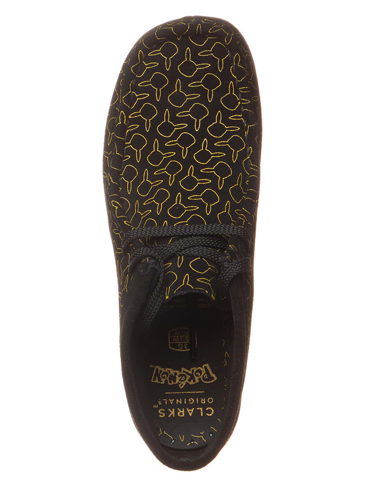 Clarks Кожаные кроссовки на шнуровке "Wallabee Go" черного цвета — фото 4