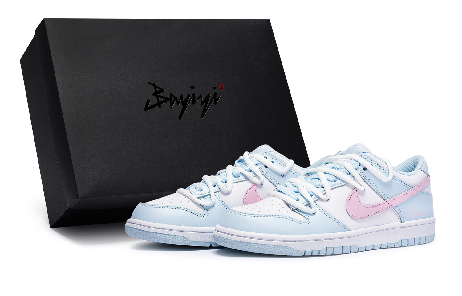 

Кроссовки Nike Dunk Skateboarding Shoes Women's Low-top Pink, синий/белый/розовый