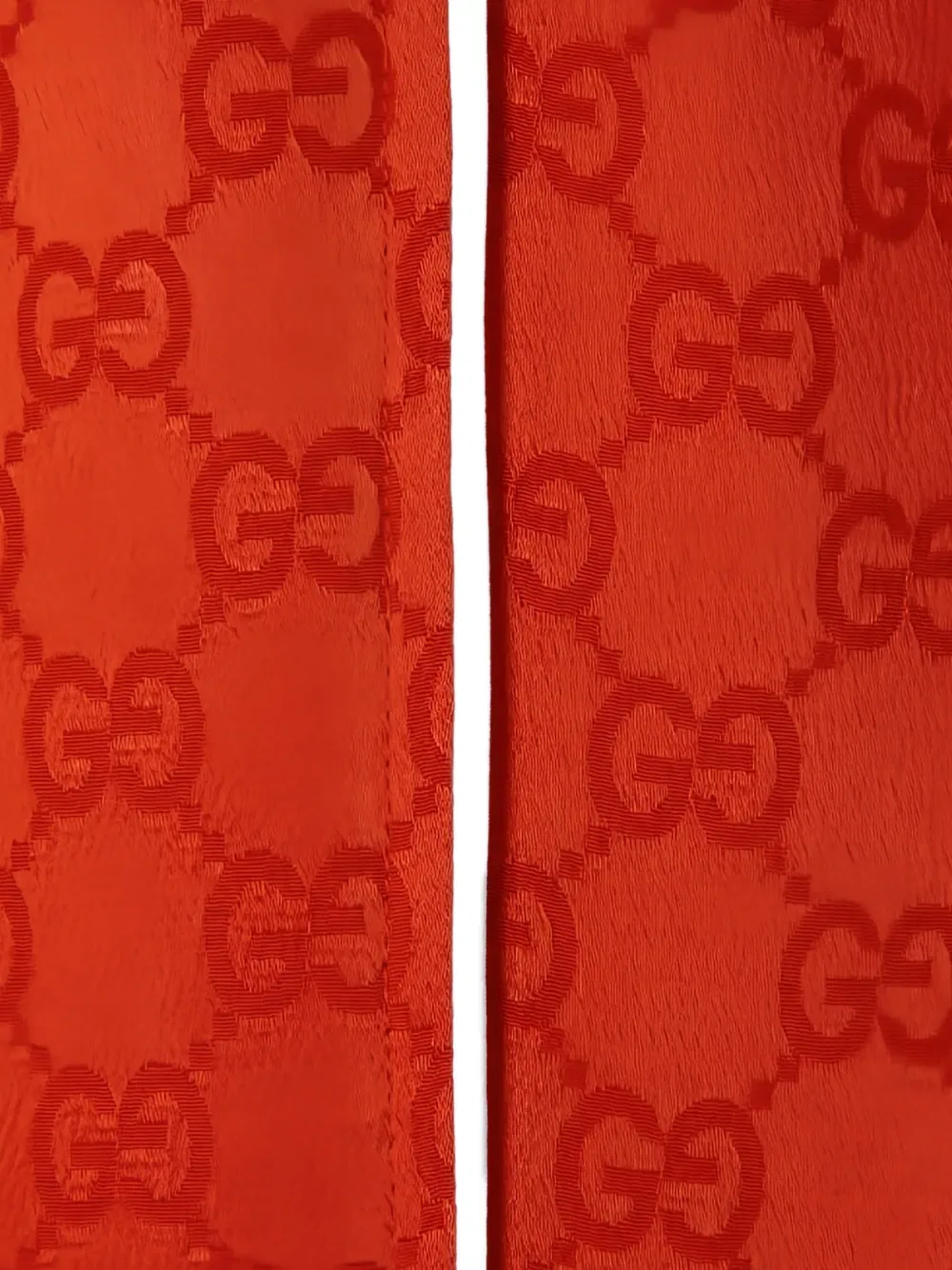 Брюки Gucci Атласные с мотивом Gg, с застёжкой на шнурке, оранжевый — фото 2