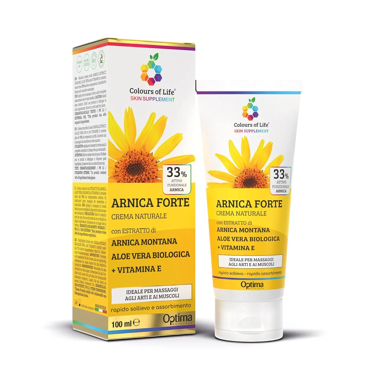 Крем для ног «Arnica Forte 33%» от Optima Naturals Colours Of Life Colours Of Life