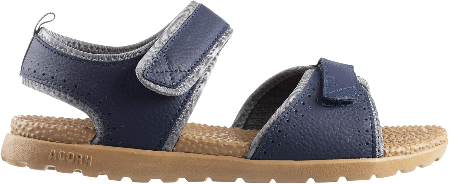 

Мужские сандалии Acorn Everywear Grafton, легкие с амортизирующей стелькой и мягкими регулируемыми кожаными ремешками, синий