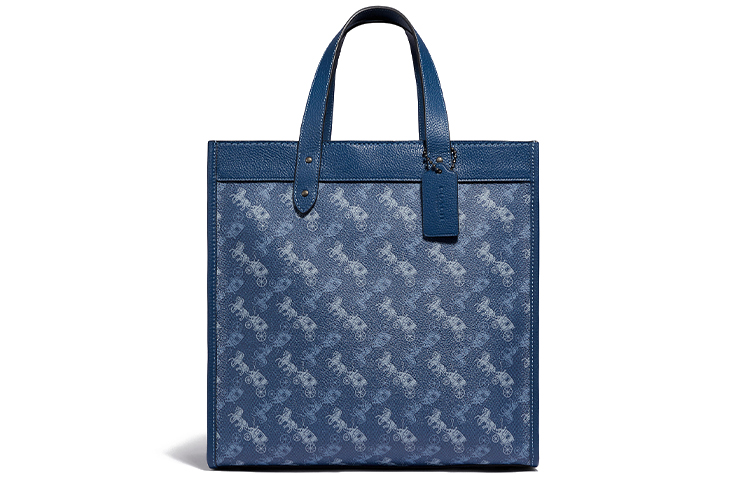 

Кожаная полевая сумка-шоппер, сумка через плечо, кроссбоди, большая женская сумка синий COACH