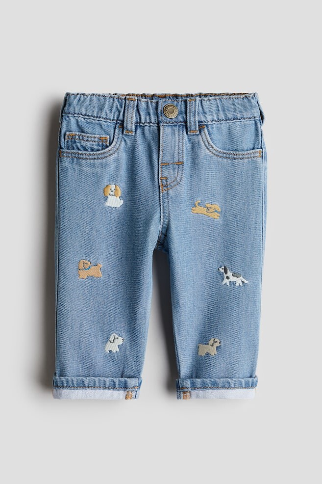 

Джинсы с вышивкой H&M, мультиколор