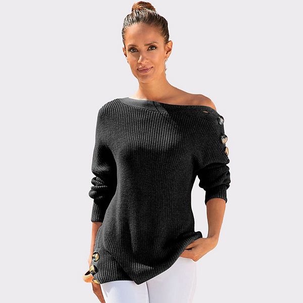 

Женский свитер с пуговицами Lascana, Black