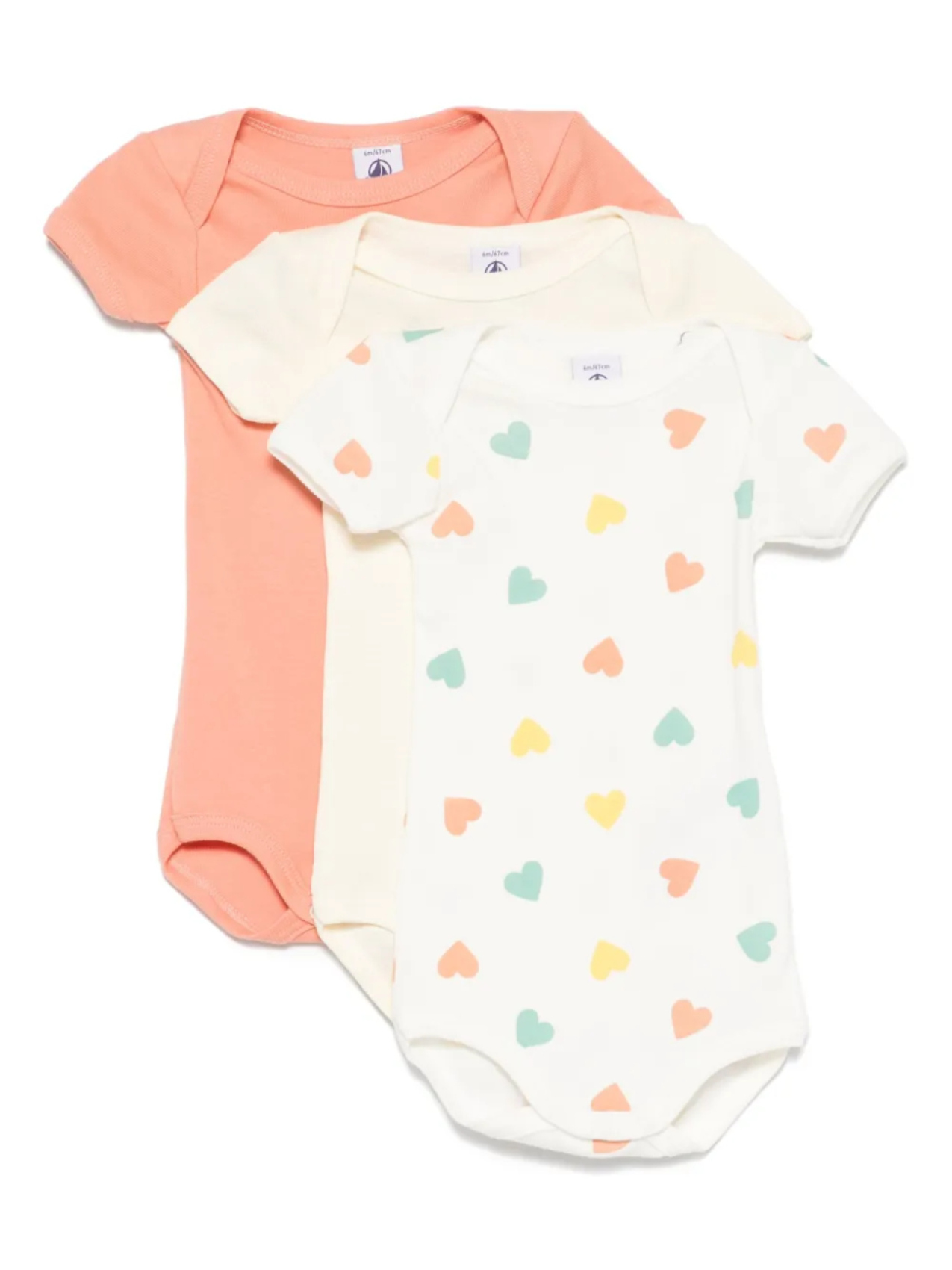 

Комплект из трех боди Petit Bateau, белый