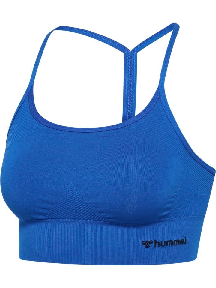 

Футболка "Hmltiffy Seamless Sports Top" синего цвета Hummel