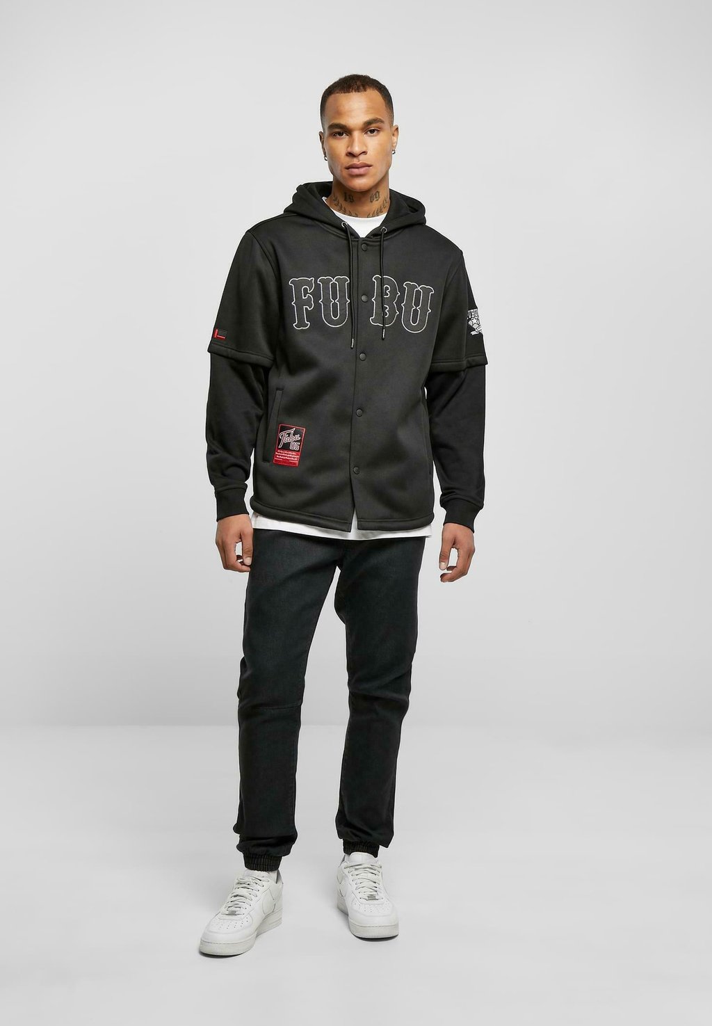 

Толстовка на молнии KK SIGNATURE BLOCK HOODIE FUBU, черный белый