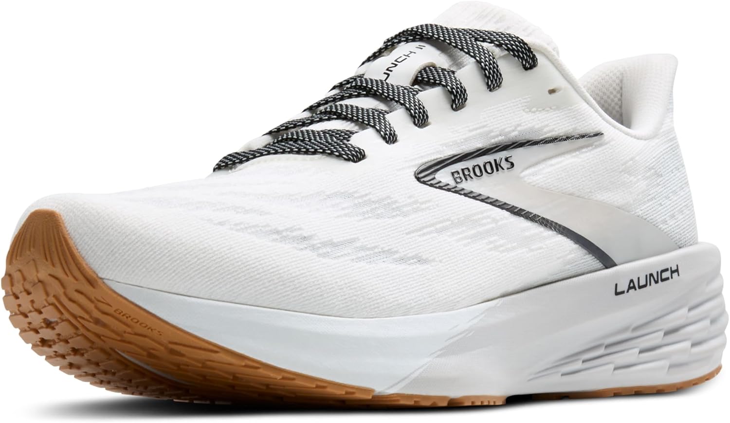 

Мужские нейтральные беговые кроссовки Brooks Launch 11, белый/черный/серый