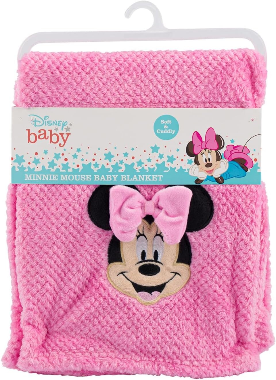 

Розовое вафельное детское одеяло Disney Minnie Mouse