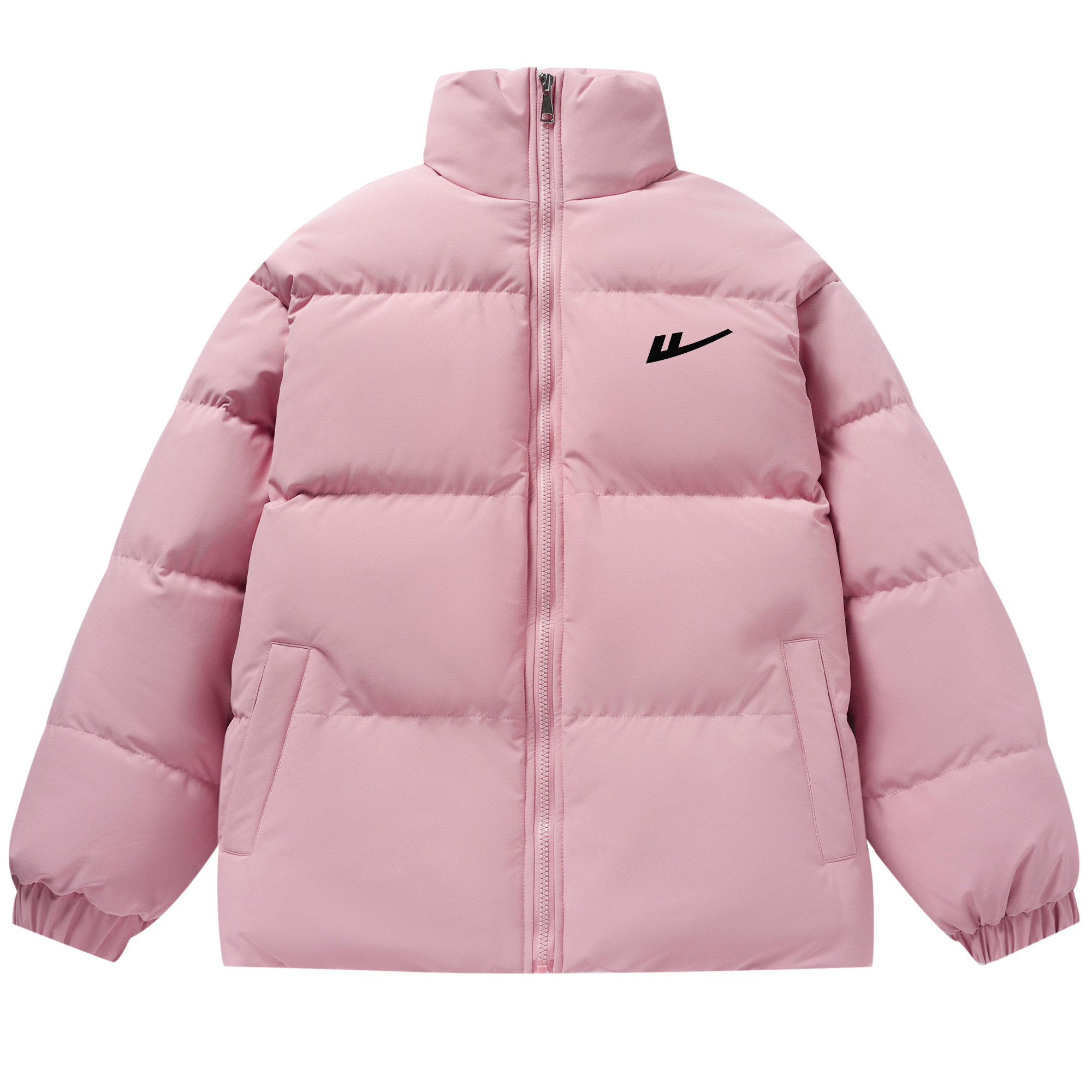 

Пуховик женский с воротником стойкой утепленный стеганый WARRIOR, розовый