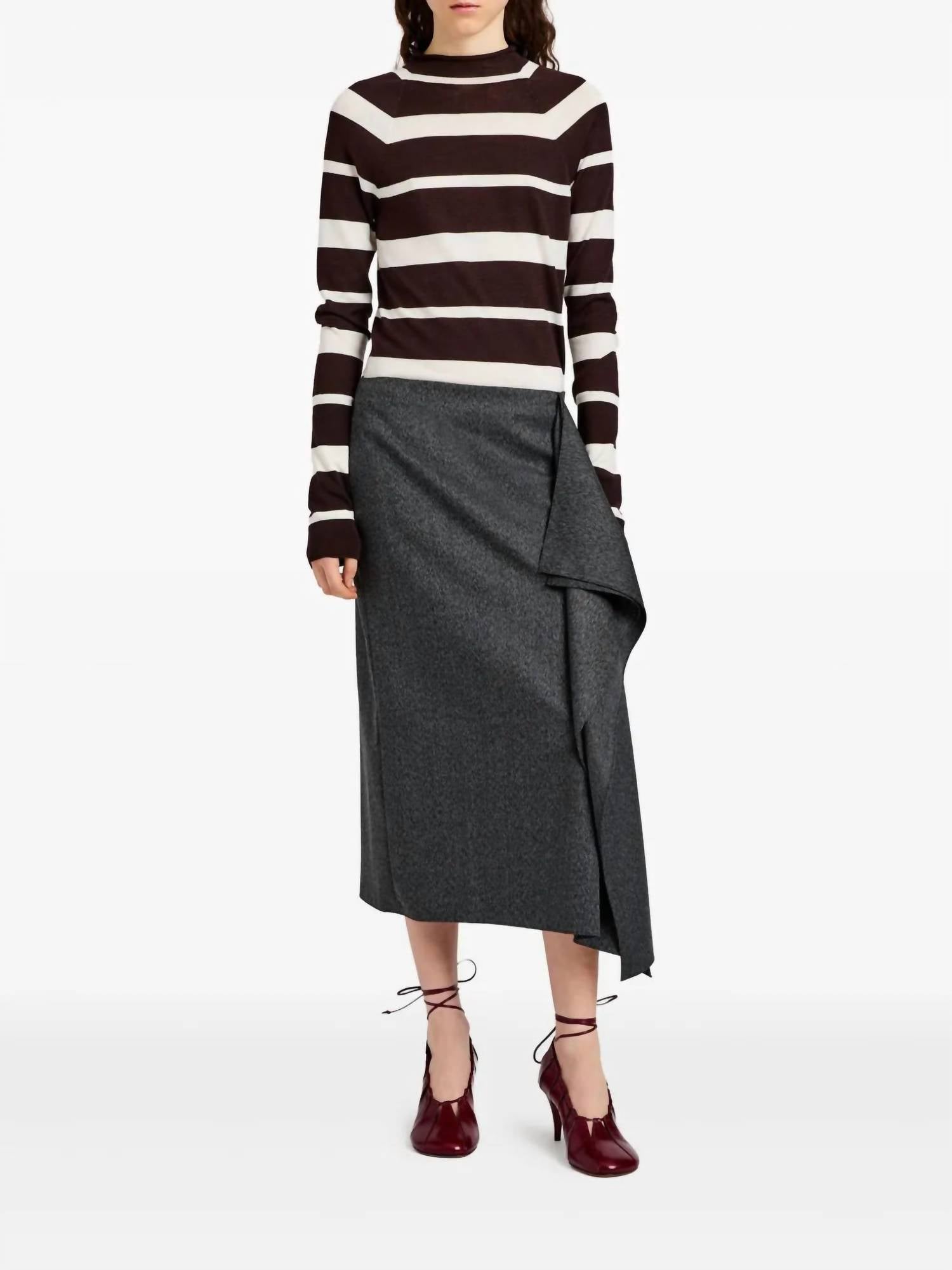 

Юбка Amery в сером меланже Proenza Schouler, Charcoal Melange