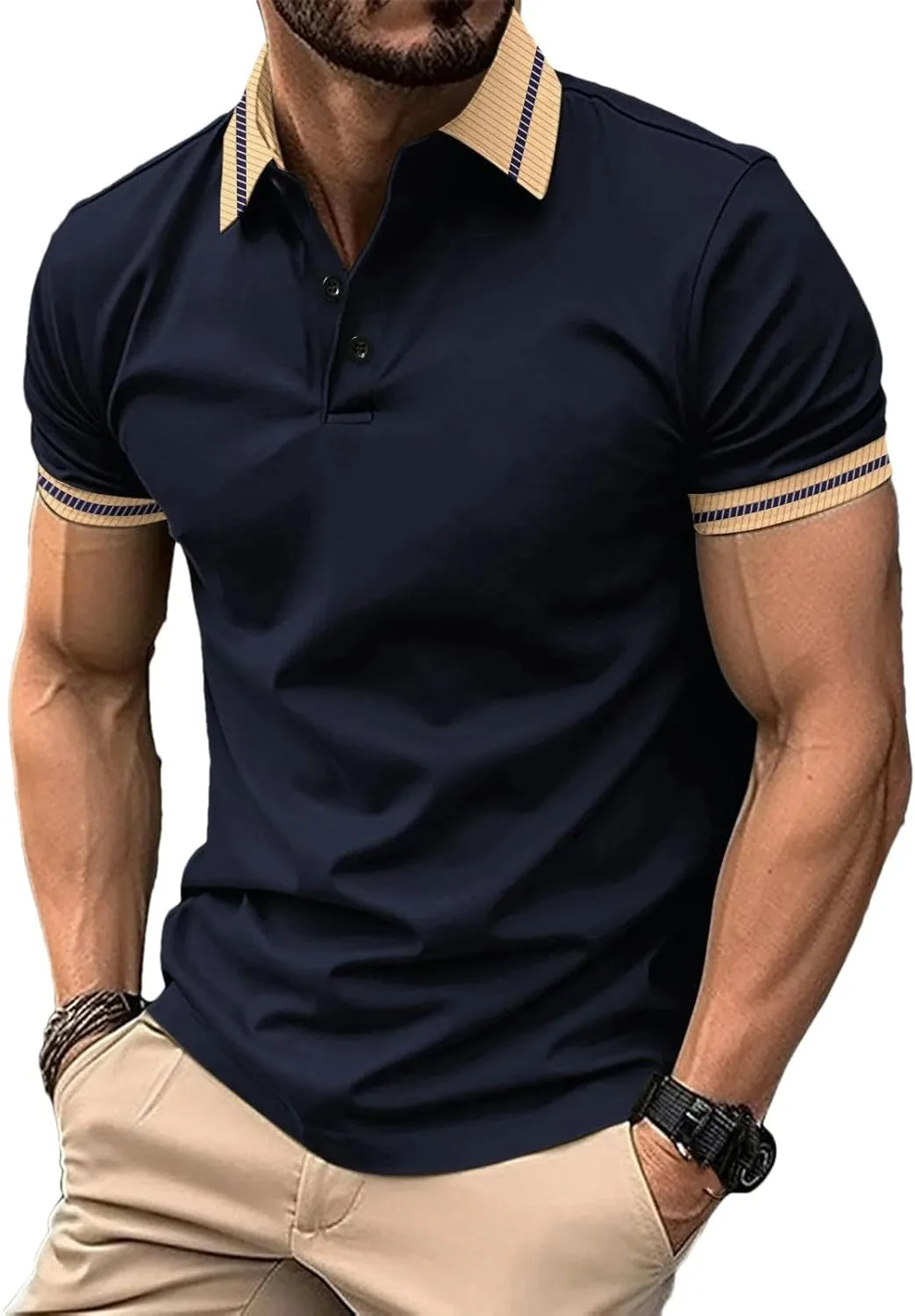 

Летняя мужская рубашка с молнией Casual Business XZQYJKP