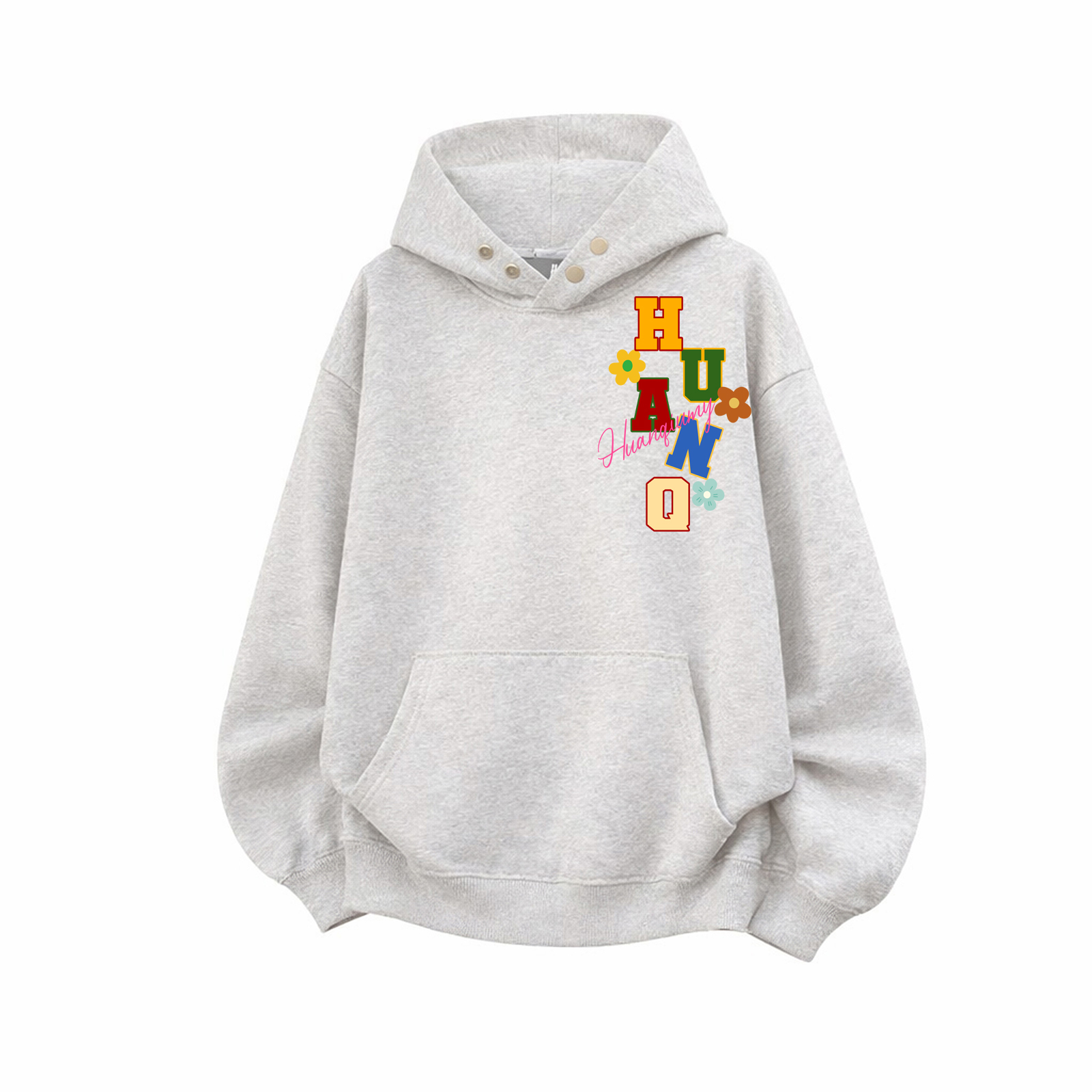 

Толстовка Unisex Hooded Moderate Heavyweight HUANQIU, premium серый