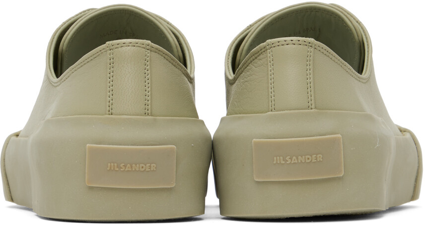 Зеленые низкие кеды Jil Sander — фото 2