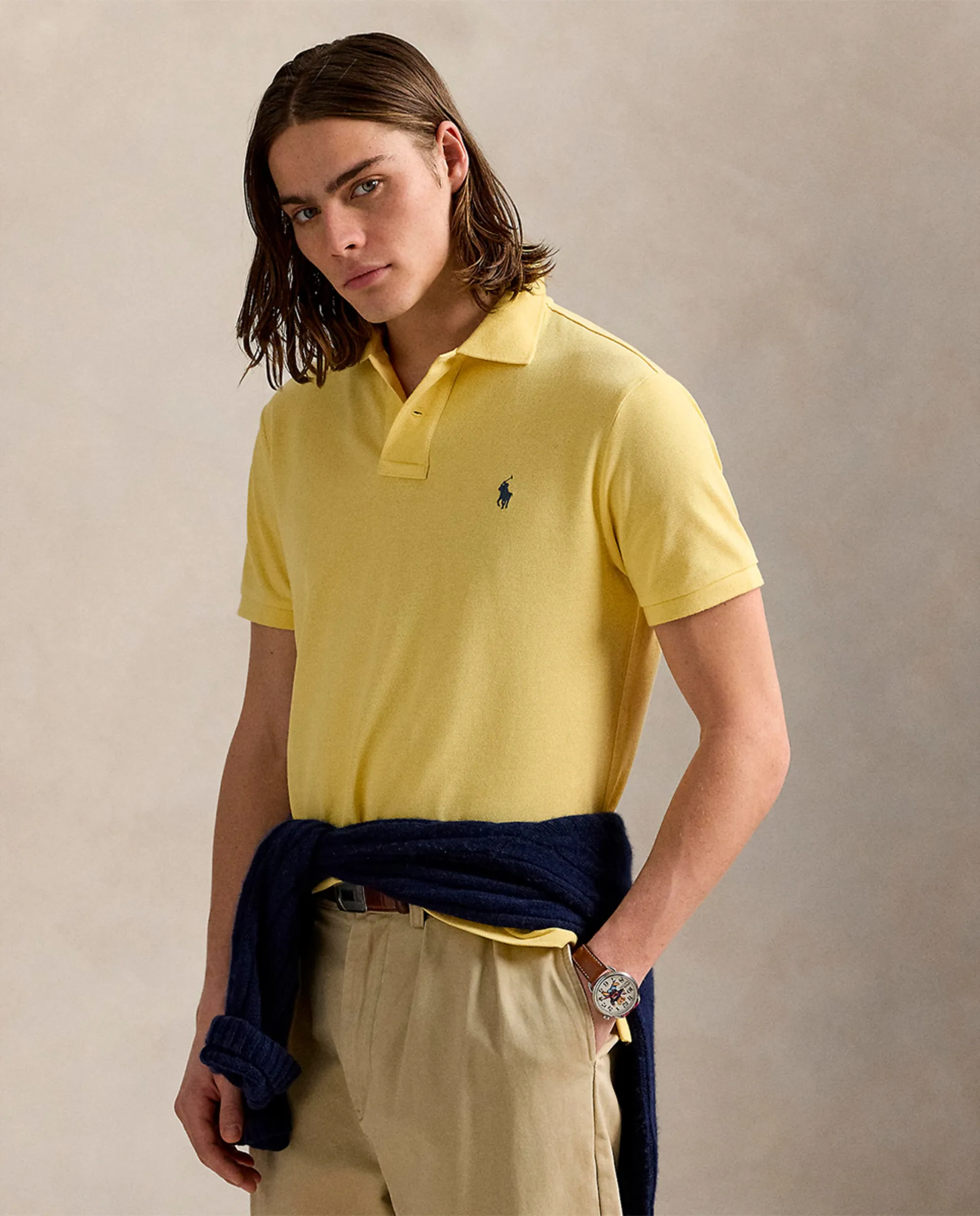 

Мужская поло из пике Regular fit Polo Ralph Lauren, желтый
