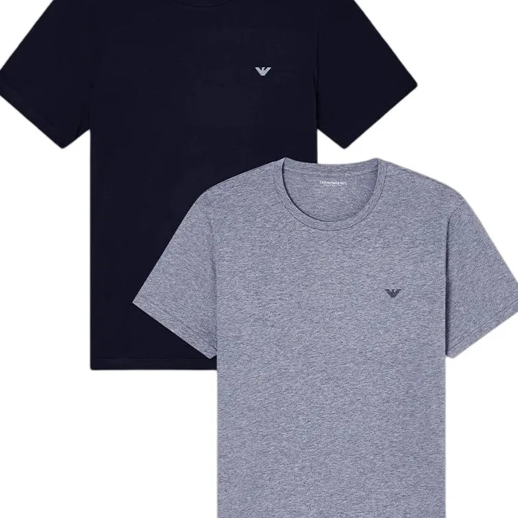 Футболка мужская, 2 шт EMPORIO ARMANI, 2 Pack (Blue+Gray) — фото 3