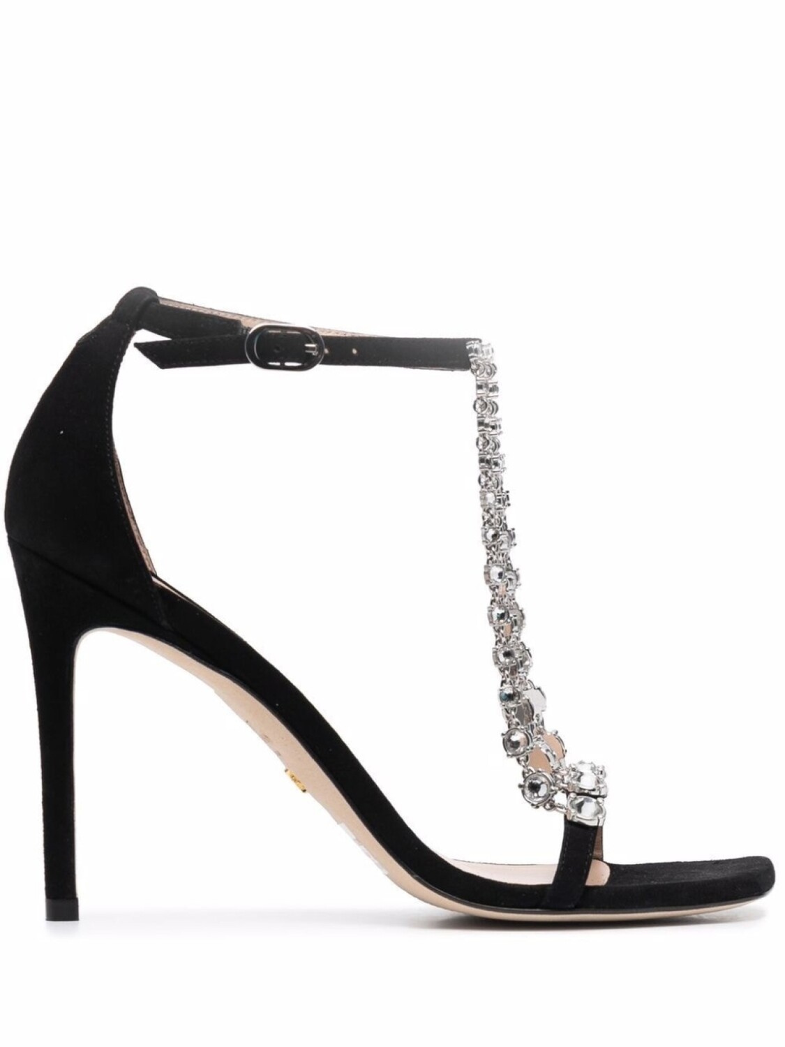 

Stuart Weitzman босоножки Stardust 100 с кристаллами, черный