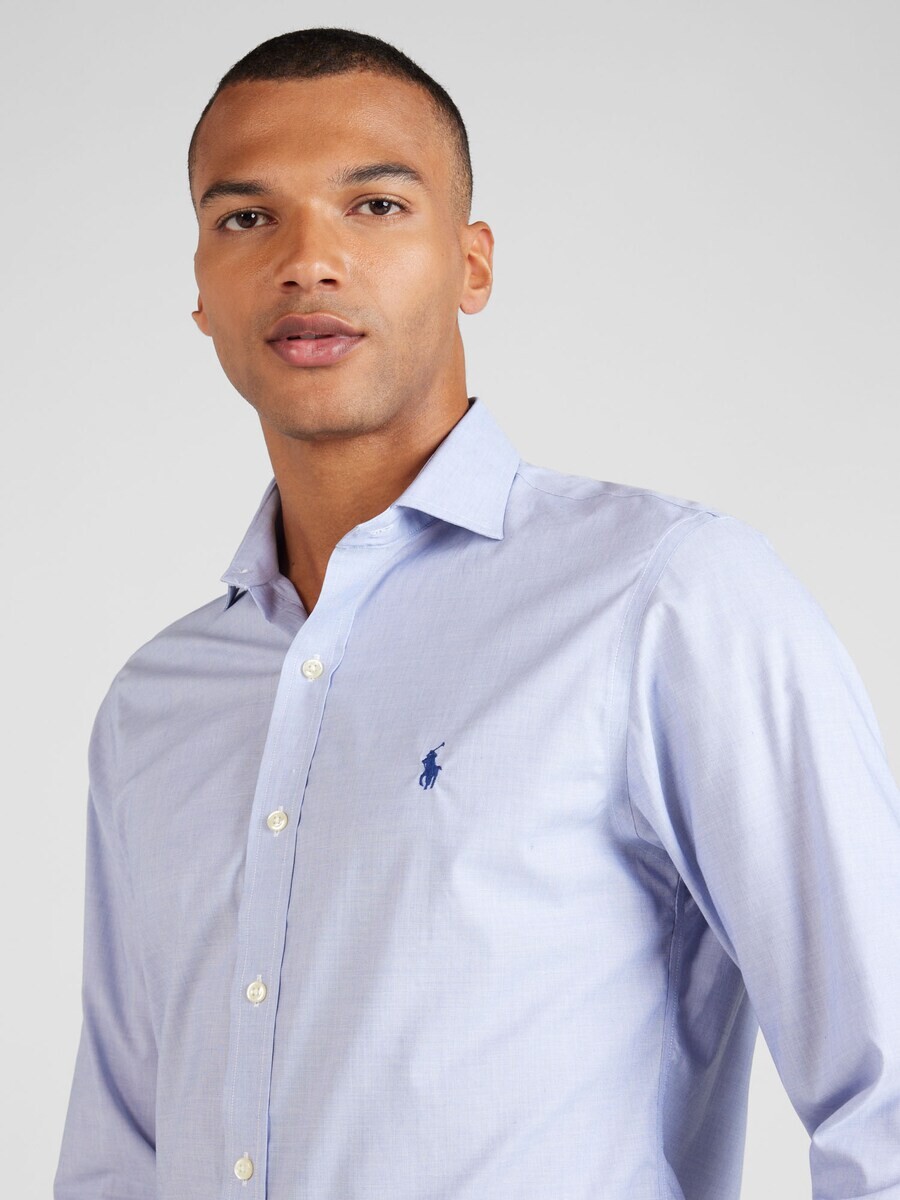 Повседневная рубашка Polo Ralph Lauren Slim fit Button Up Shirt, светло-синий — фото 3