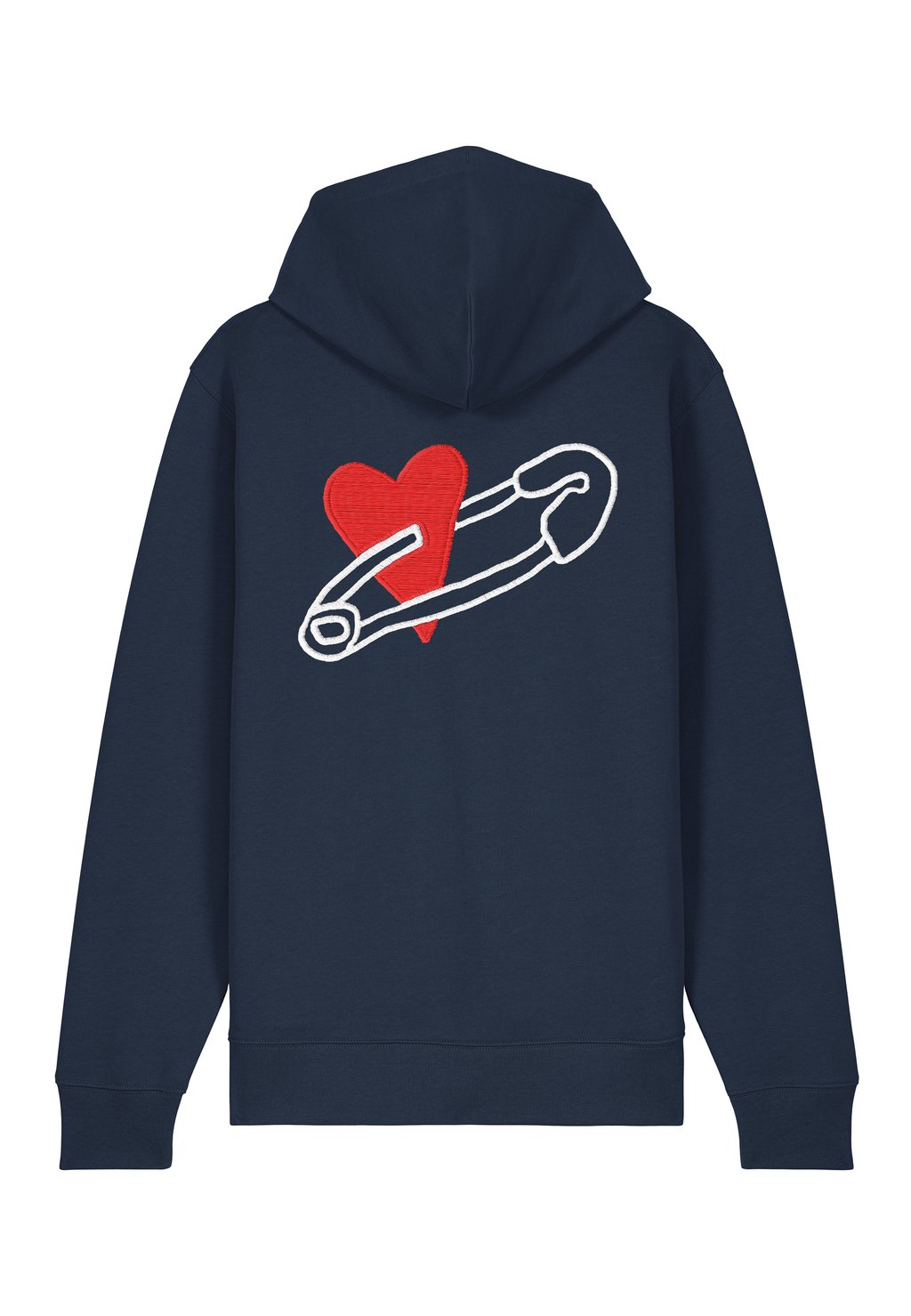 

Толстовка на молнии COEUR PINS BACK EMBROIDERY - Hoodie Mira Paris, темно-синий