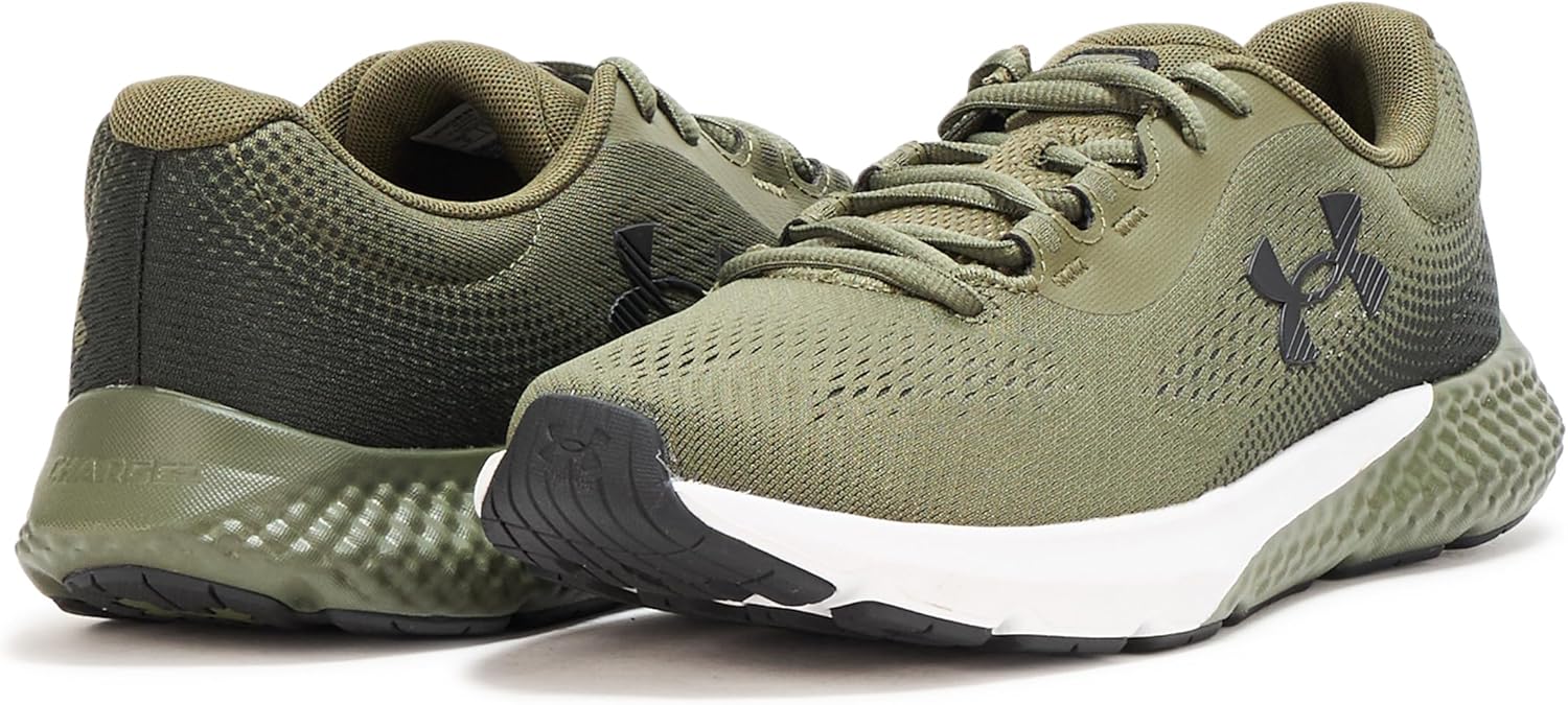Мужские кроссовки Under Armour Charged Rogue 4, белый/зеленый — фото 3