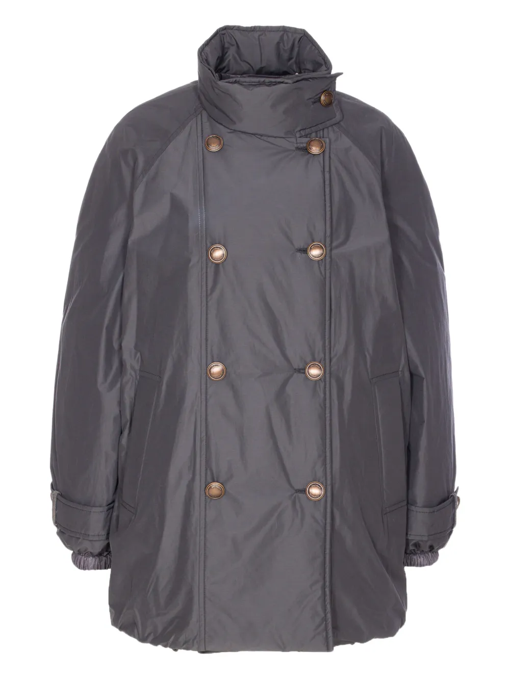 

Двубортный пуховик Brunello Cucinelli, серый