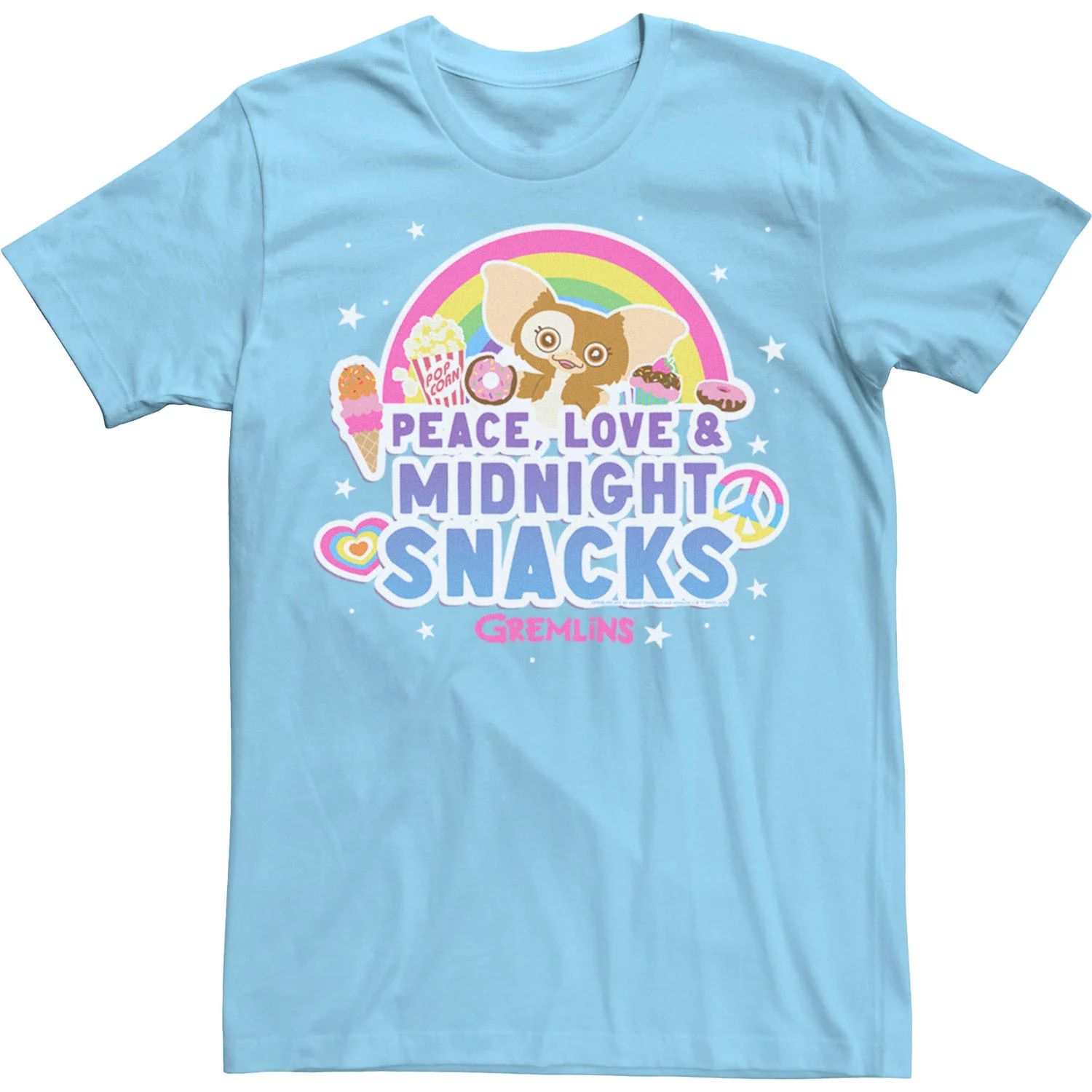 

Мужская футболка Gremlins Peace Love And Midnight Snacks Licensed Character