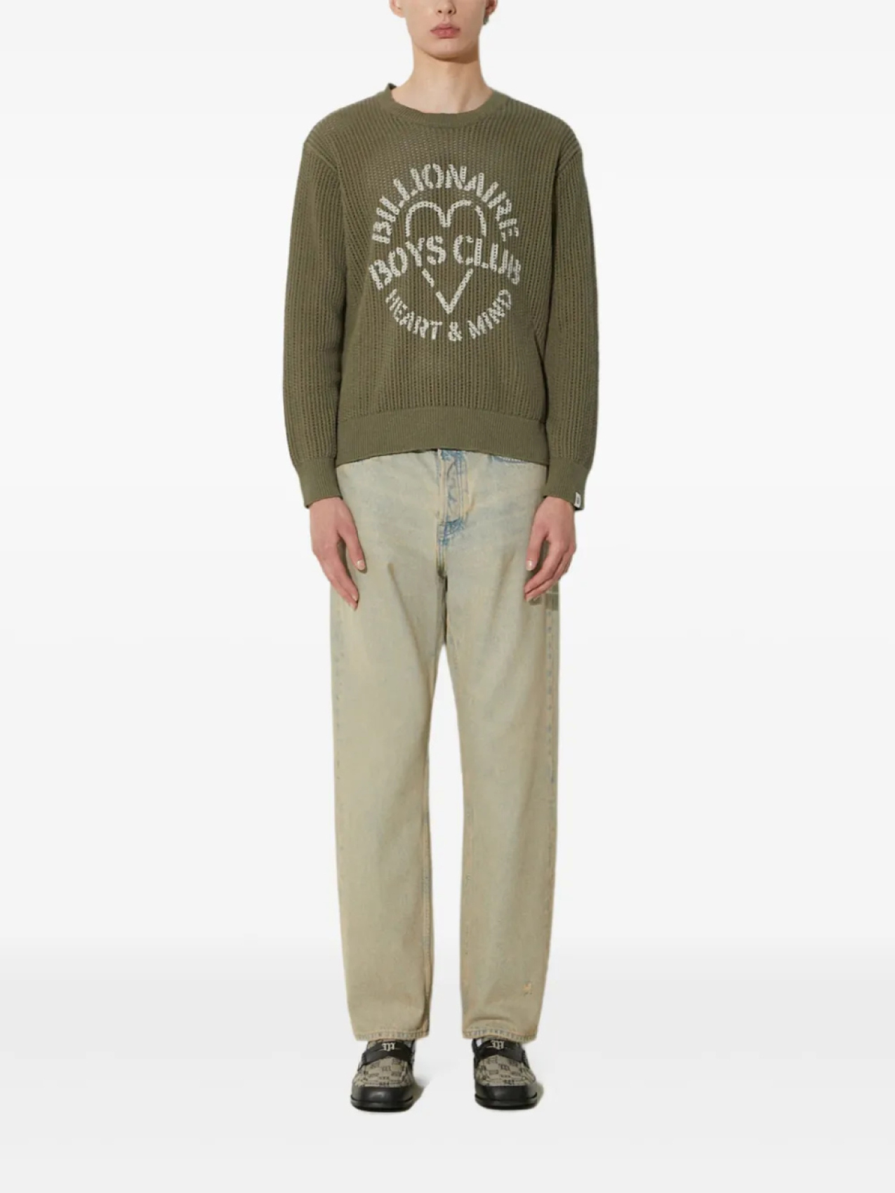 

Вязаный свитер с логотипом Billionaire Boys Club в виде сердца, зеленый