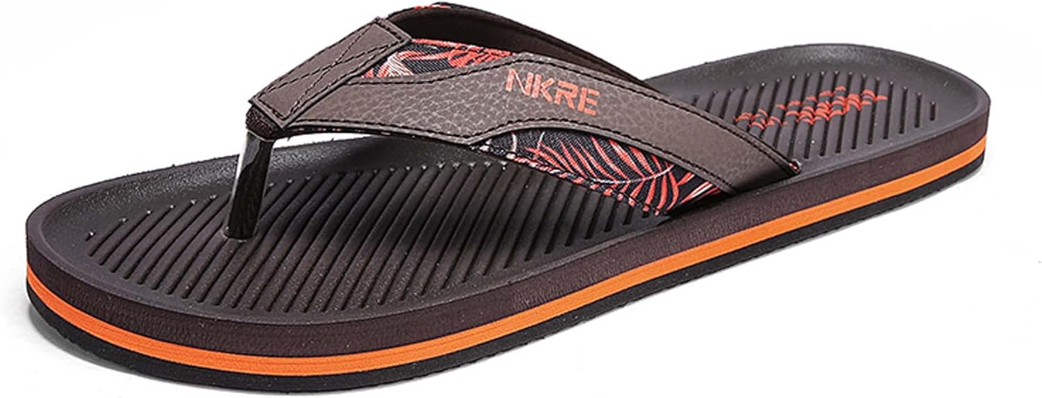 

Летние мужские пляжные сандалии-шлепанцы универсальные, мягкие, дышащие, легкие, противоскользящие, модные с плоской подошвой Generic, коричневый