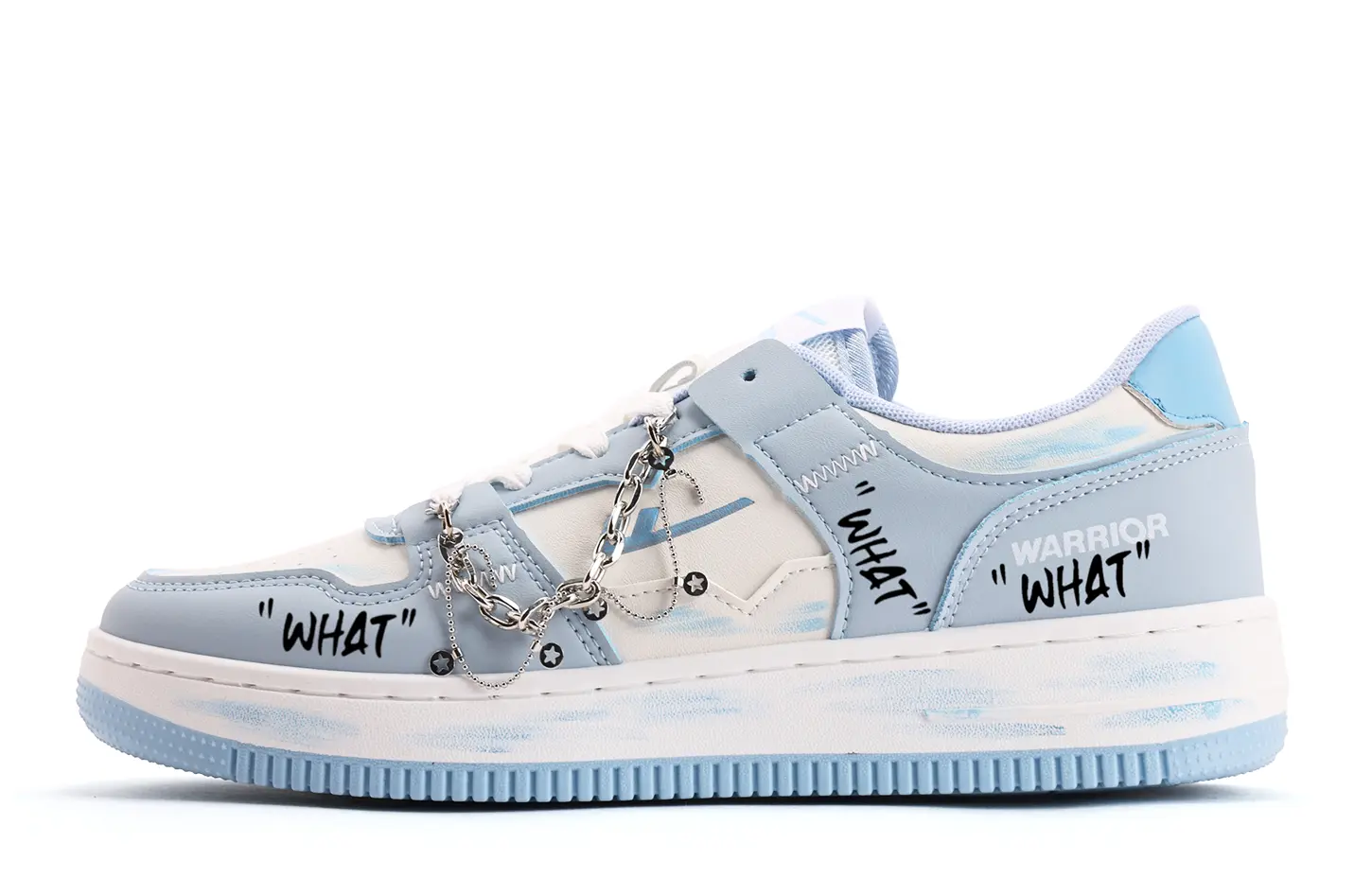 

WARRIOR Кроссовки для скейтбординга низкие устойчивые к истиранию Coverage Unisex Light Blue