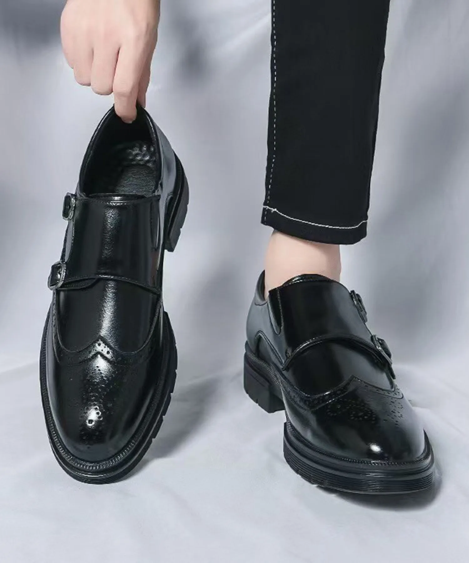 Мужские туфли двойная монахи CALIFORNIA OUTFITTERS 3-11E90 черные — фото 3