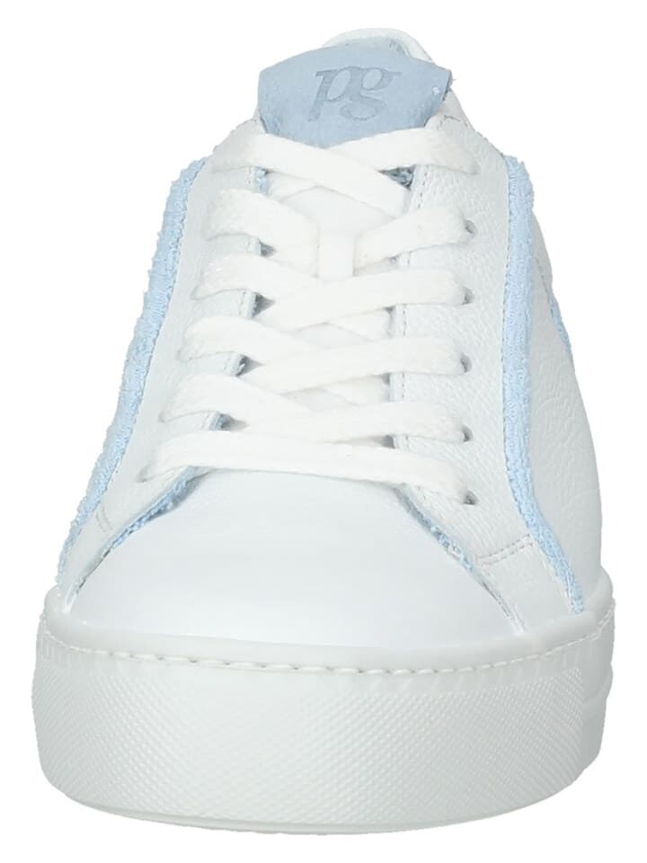 Кроссовки на шнуровке Paul Green Leder-Sneakers, цвет Weiß/Hellblau — фото 4