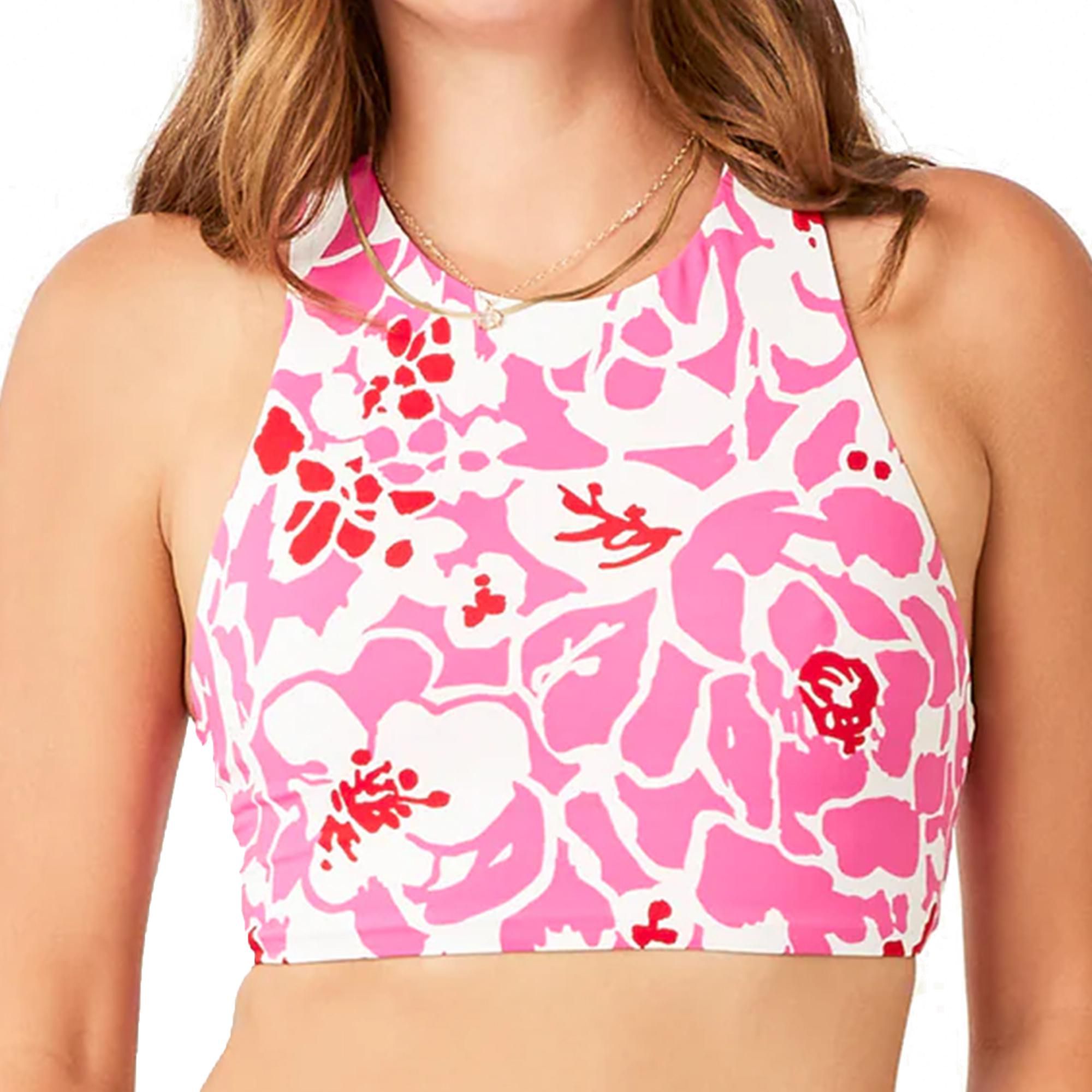 

Женский двусторонний верх от бикини Sanitas Carve Designs, Orchard/Hot Red