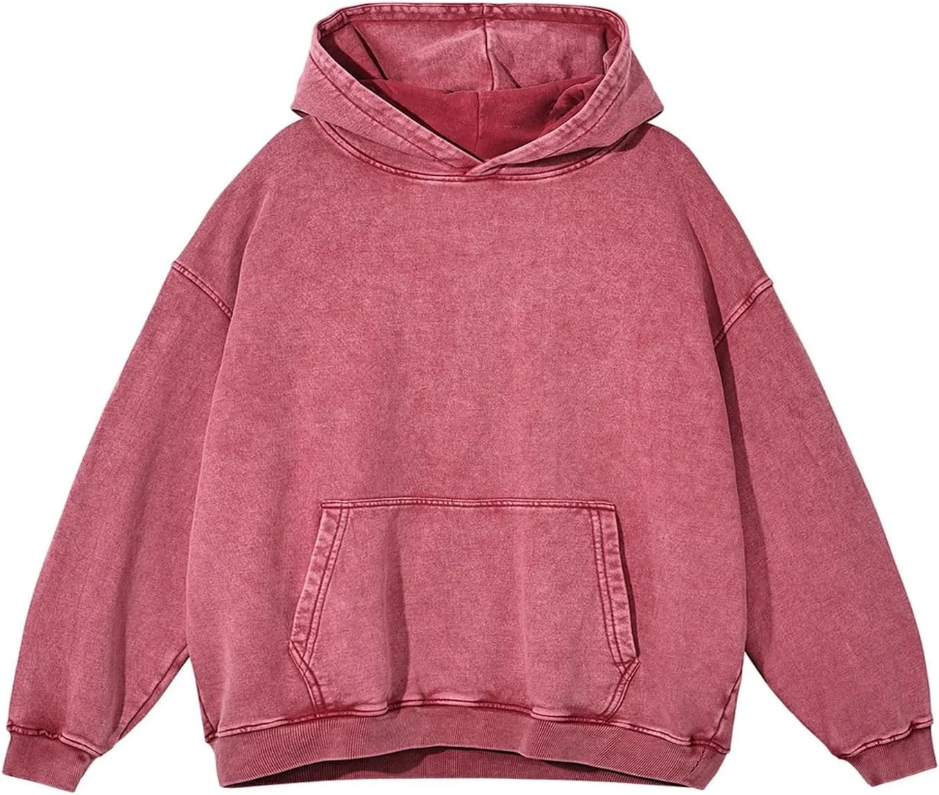 

Оверсайз худи для мужчин в винтажном стиле с эффектом кислотной стирки