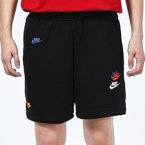 Шорты men's nsw spe+ ft short fta casual sports breathable alphabet embroidered shorts black Nike, черный — фото 3