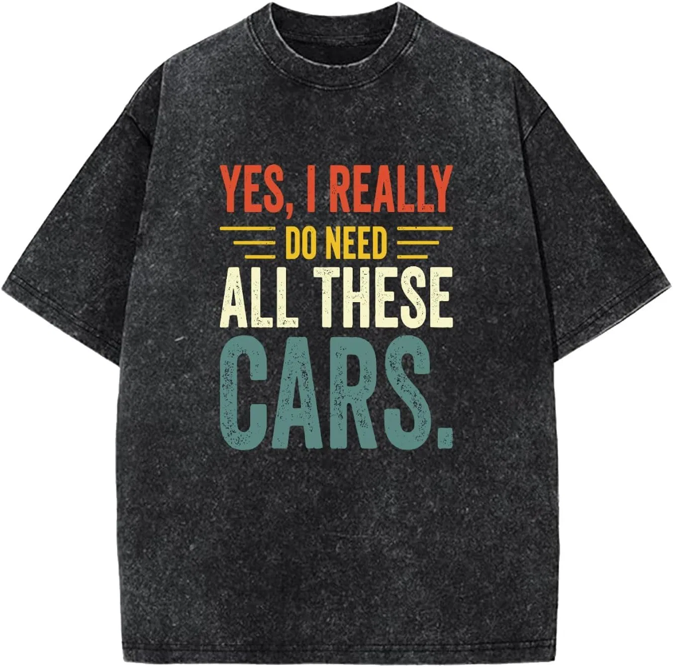 Футболка с принтом "Yes I Really Do Need All These Cars" Generic, черный