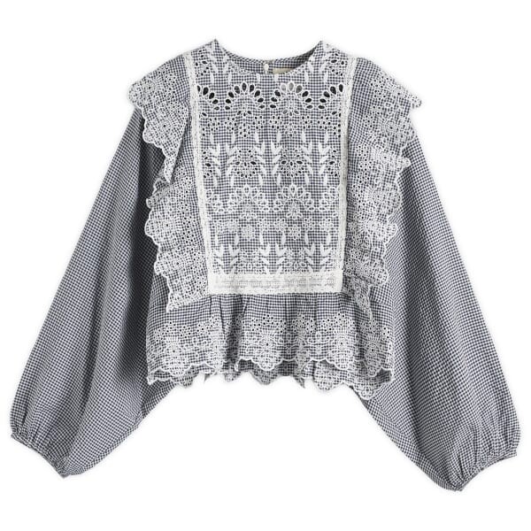 

Блузка с длинными рукавами и оборками Orazio Weekend By Max Mara, синий