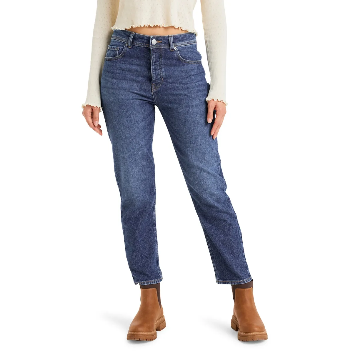 

Прямые джинсы для женщин Patti Straight Mid Roxy, синий