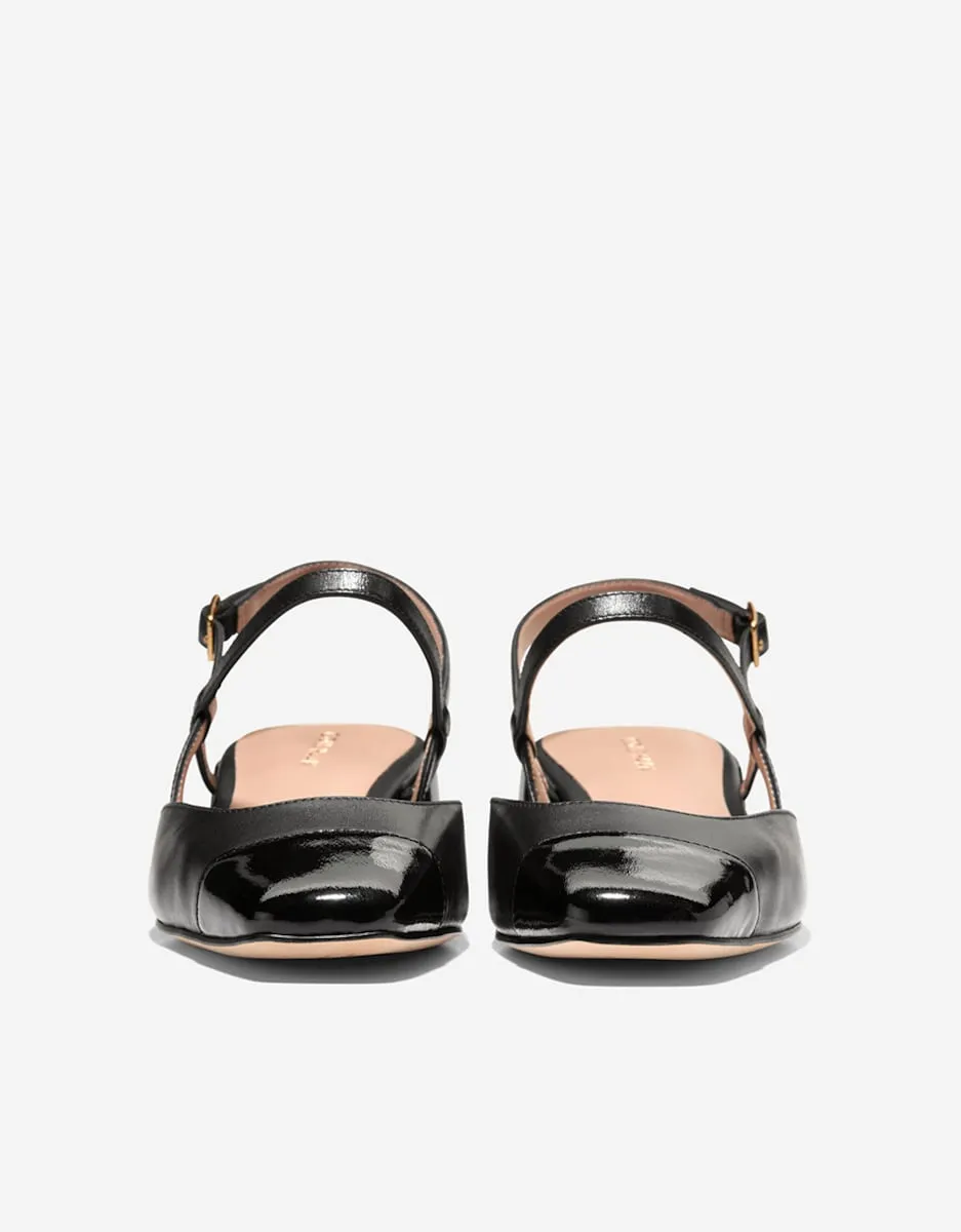 Женские туфли-лодочки без задника из натуральной кожи Cole Haan, черный — фото 2