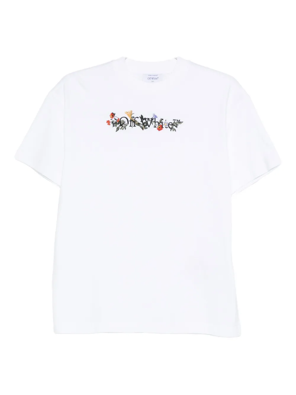 

Футболка с цветочным логотипом OFF-WHITE, белый