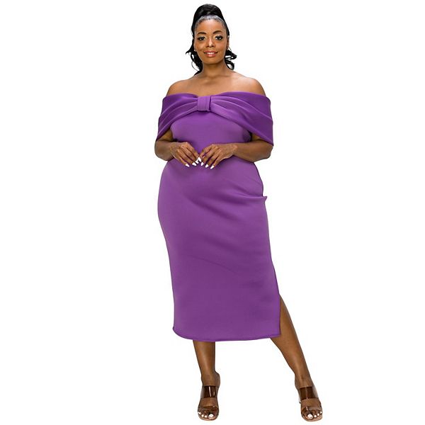 

Платье миди Zariah с ленточными деталями L I V D, Orchid