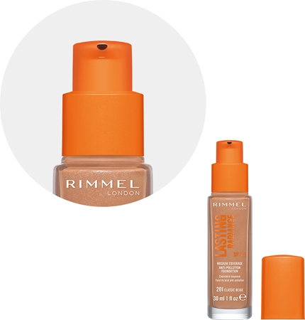 Осветляющая основа spf 25 Rimmel Lasting Radiance, 400 Natural Beige 30 ml — фото 3